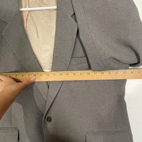 Sears Century Club Gray 3 Piece Business Suit Set Gray Mens 46R 40x31.5 Vintage - Picture 8 of 14